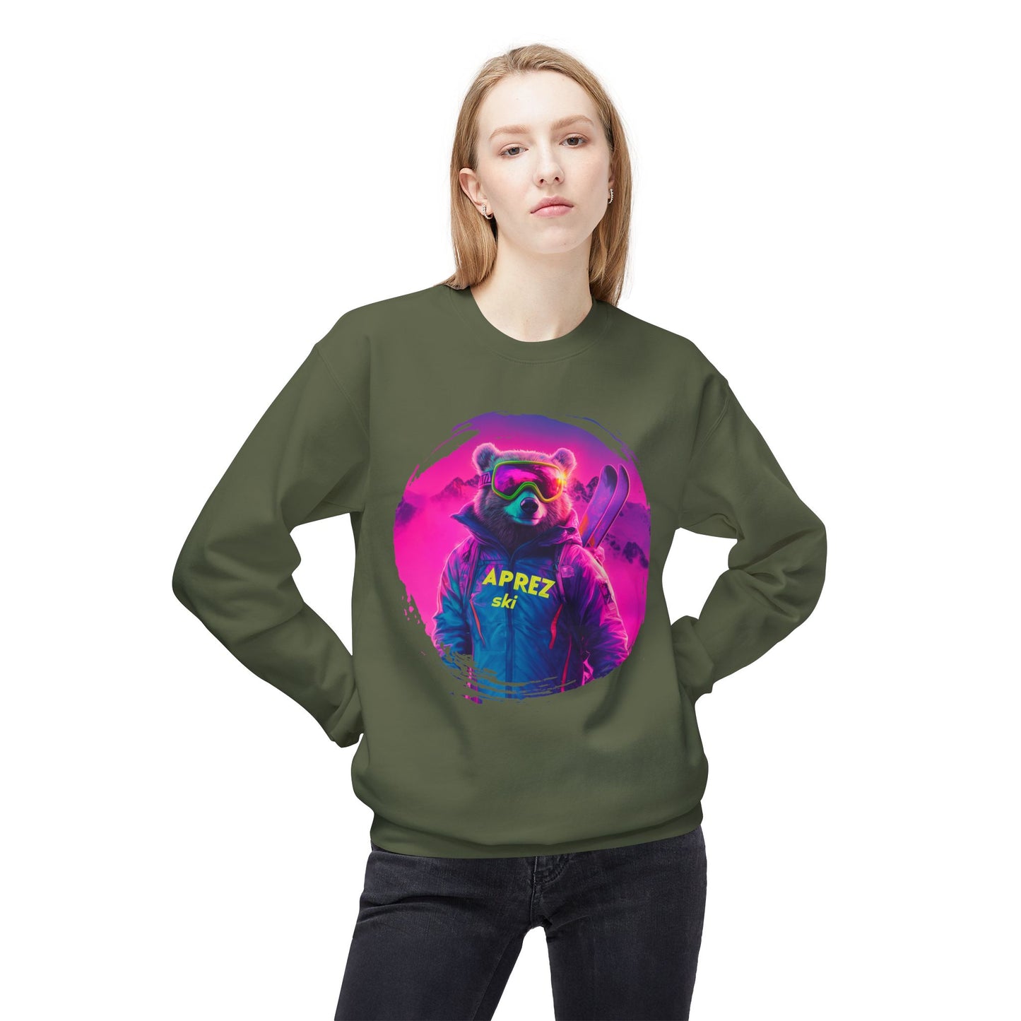 Neon Bear - Aprez Ski Fleece Sweatshirt